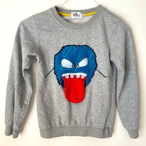 Lola and the Boys Kids Monster Sweatshirt. Size 10.